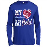 Stanford Cardinal Football My Heart is on that Field - Canvas Long Sleeve T-Shirt