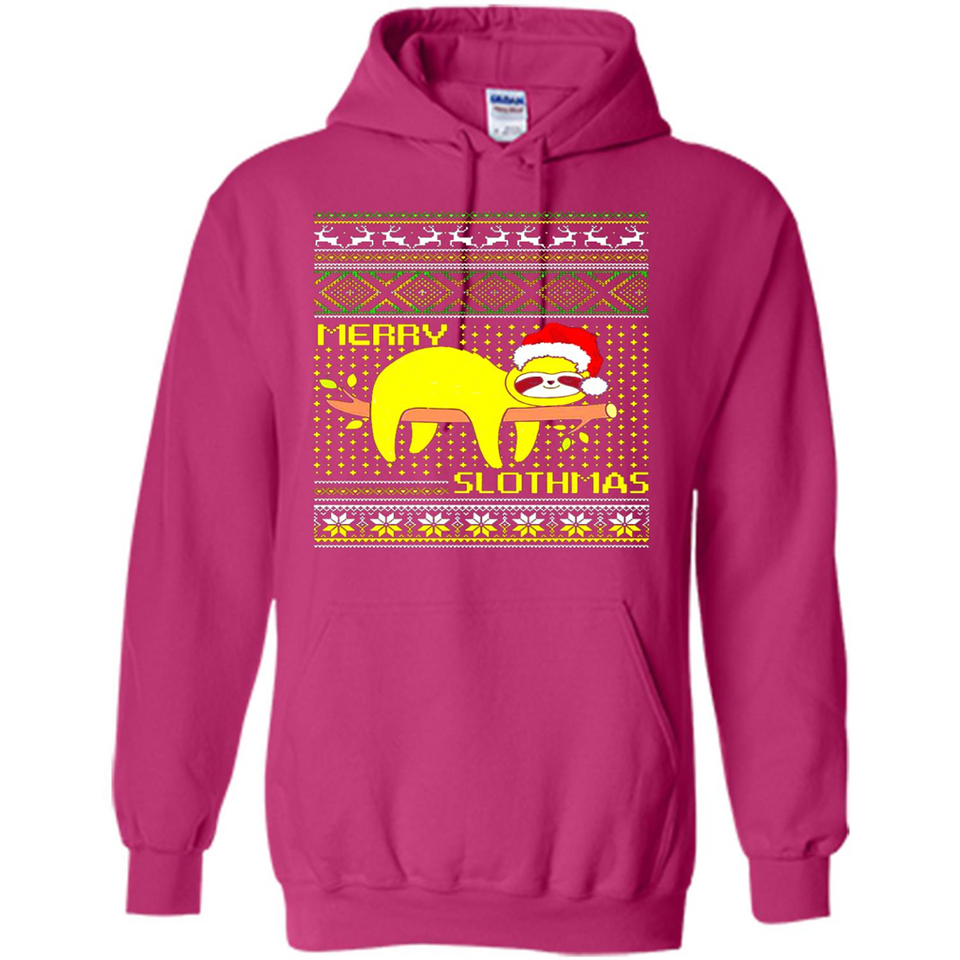 Merry Slothmas Sloth Christmas Sweater PINGPONG - Hoodie