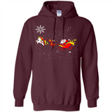 Christmas Unicorn Rudolph and Santa - Hoodie