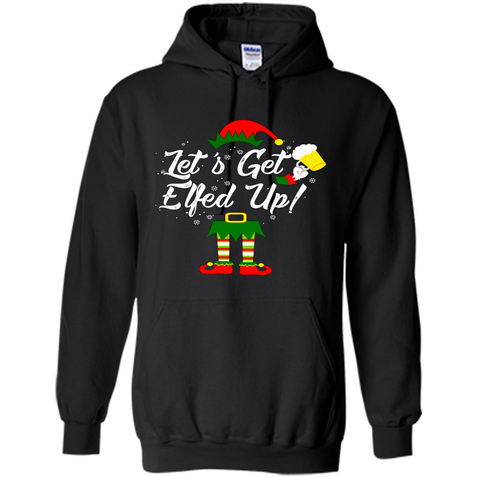 Let's Get Elfed Up Drinking Beer Christmas PINGPONG