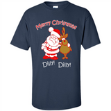 Christmas T-Shirt Santa And Reindeer Dilly Dilly - Shirt