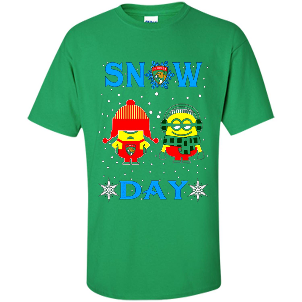 Snow Day Shirt For Florida Panthers Vs Minion Fans pingpong
