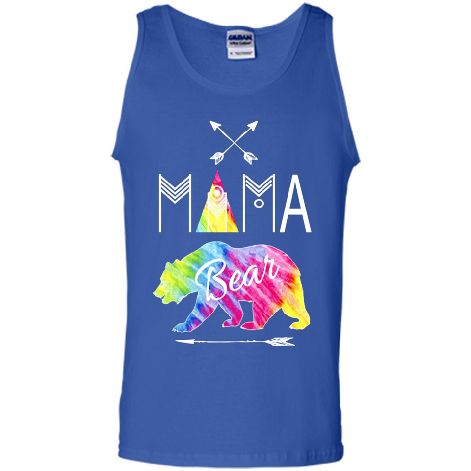 Mama Bear Shirt Tie Dye Family Vacation & Camping Tee - Tank Top