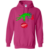 GRINCH HAND HOLDING DETROIT RED WINGS GLITTER CHRISTMAS PINGPONG