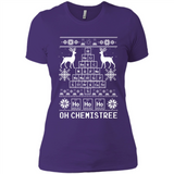 Oh Chemistry Tree Ugly Christmas Sweater - Ladies' Boyfriend T-Shirt