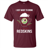 I Just Want To Drink Hot Chocolate & Watch Washington Redskins Ugly Christmas Sweater PINGPONG