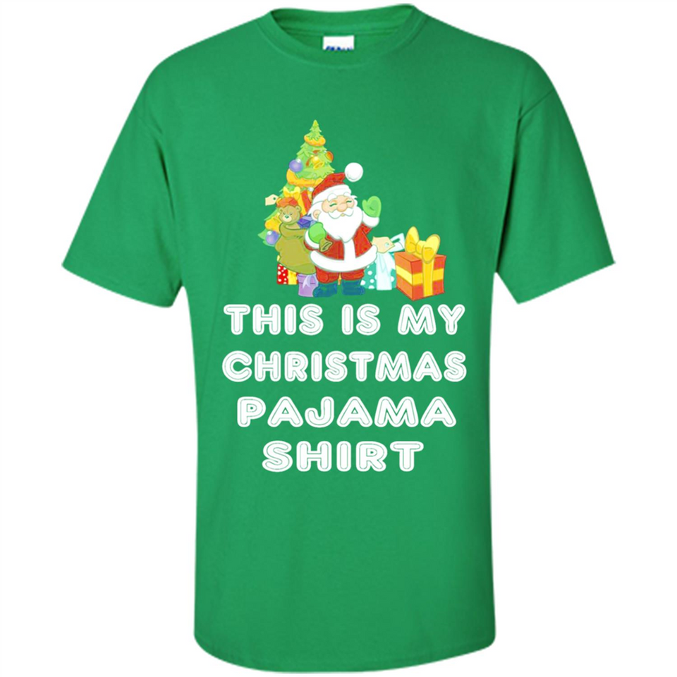 This is My Christmas Pajama Shirt - Santa Bear Tree Gift Tee