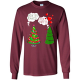 Fir Loves Christmas Tree Funny Undecorated Joke - Long Sleeve T-Shirt