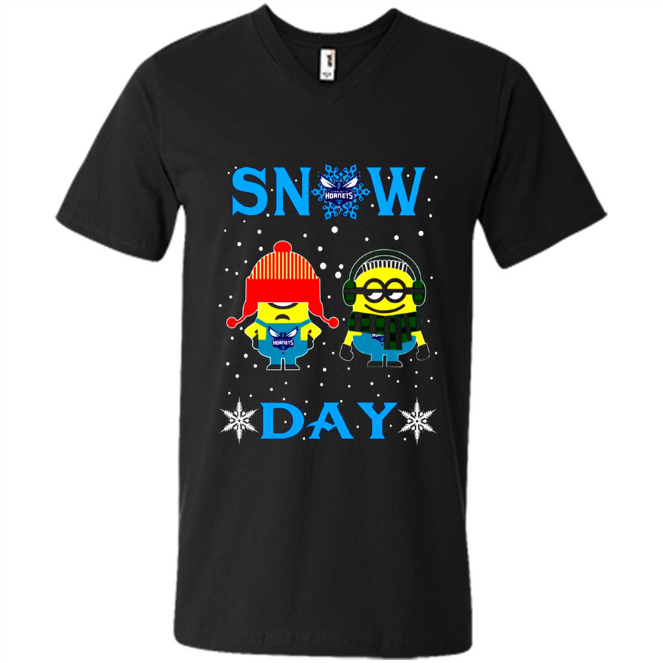 Snow Day Shirt For Charlotte Hornets Vs Minion Fans pingpong
