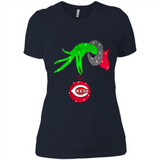 GRINCH HAND HOLDING CINCINNATI REDS GLITTER CHRISTMAS PINGPONG