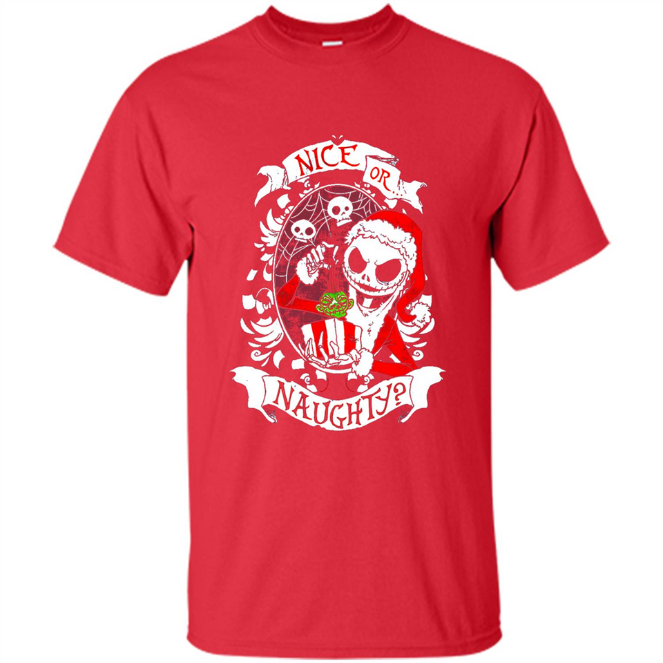 Christmas Shirt, Santa Nice Or Naughty Xmas - Shirt