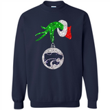 Amazing Kansas State Wildcats Glitter Grinch Monogram Ornament Christmas Gift - Sweatshirt