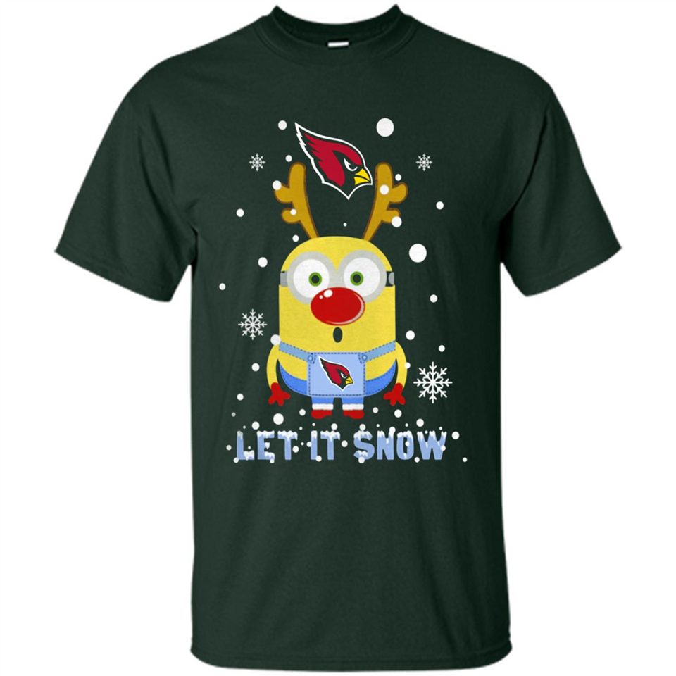 Minion Arizona Cardinals Ugly Christmas Sweater Let it Snow - Shirt