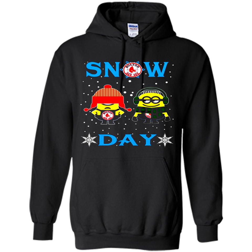 Snow Day Shirt For Boston Red Sox Vs Minion Fans pingpong