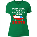 Delivering More Packages Than Santa Shirt - Postal Gift - Ladies' Boyfriend T-Shirt
