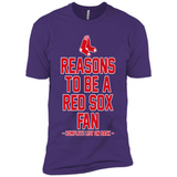 Reasons to be a Boston Red Sox Fan Complete List on Back - Premium Short Sleeve T-Shirt