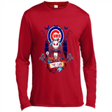 Chicago Cubs Halloween The Nightmare Before Christmas - Canvas Long Sleeve T-Shirt