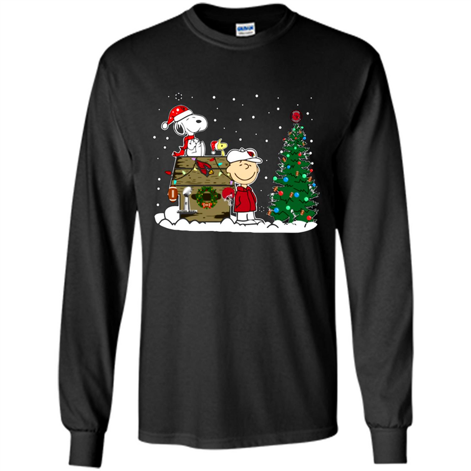 Arizona Cardinals Snoopy The Peanuts Movie Christmas Football Super Bowl pingpong - Long Sleeve T-Shirt