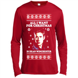 All I want for Christmas is Dean Winchester sweater - Canvas Long Sleeve T-Shirt