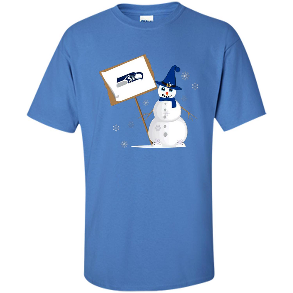 Seattle Seahawks Snowman Funny
