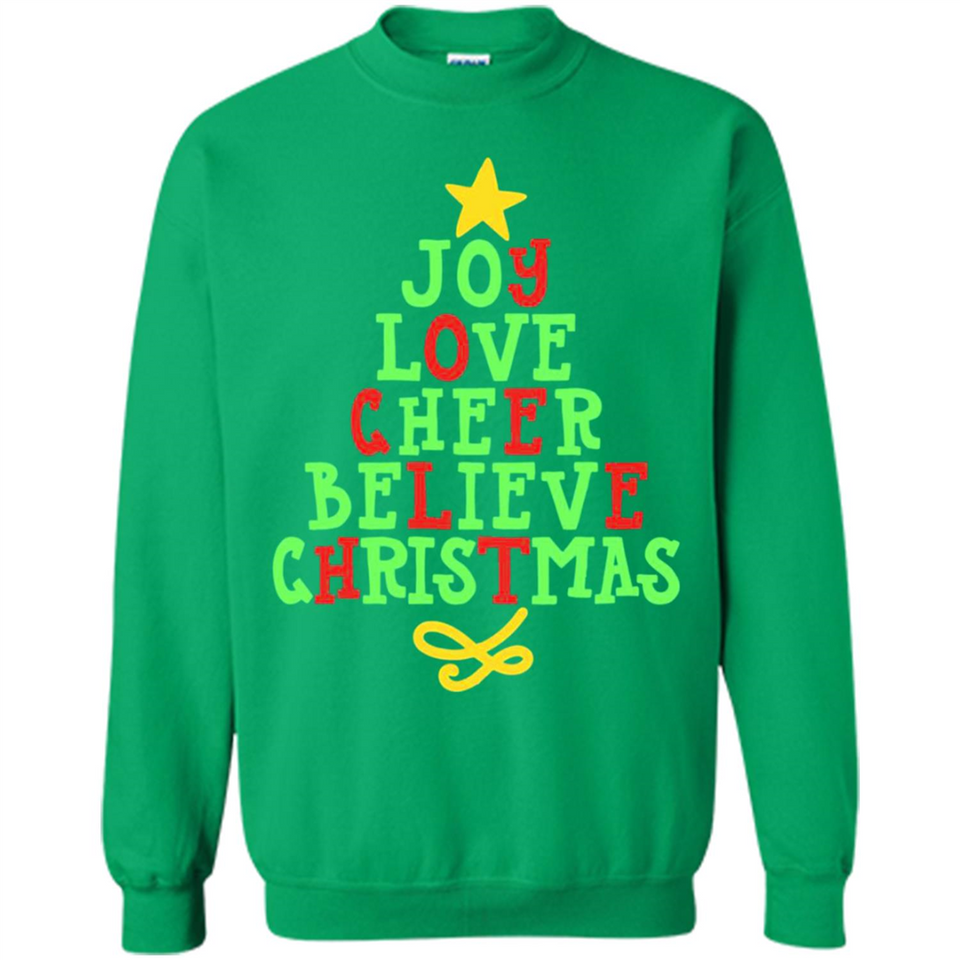 Joy Love Cheer Believe Christmas Tree