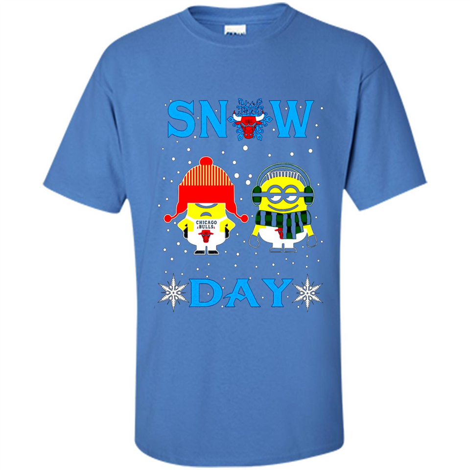 Snow Day Shirt For Chicago Bulls Vs Minion Fans pingpong