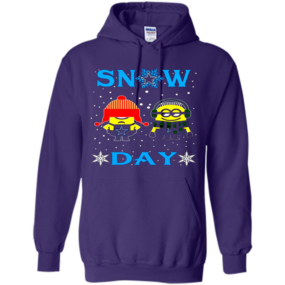 Snow Day Shirt For Dallas Cowboys Vs Minion Fans pingpong