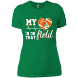 Cleveland Browns Football My Heart is on that Field - Ladies' Boyfriend T-Shirt