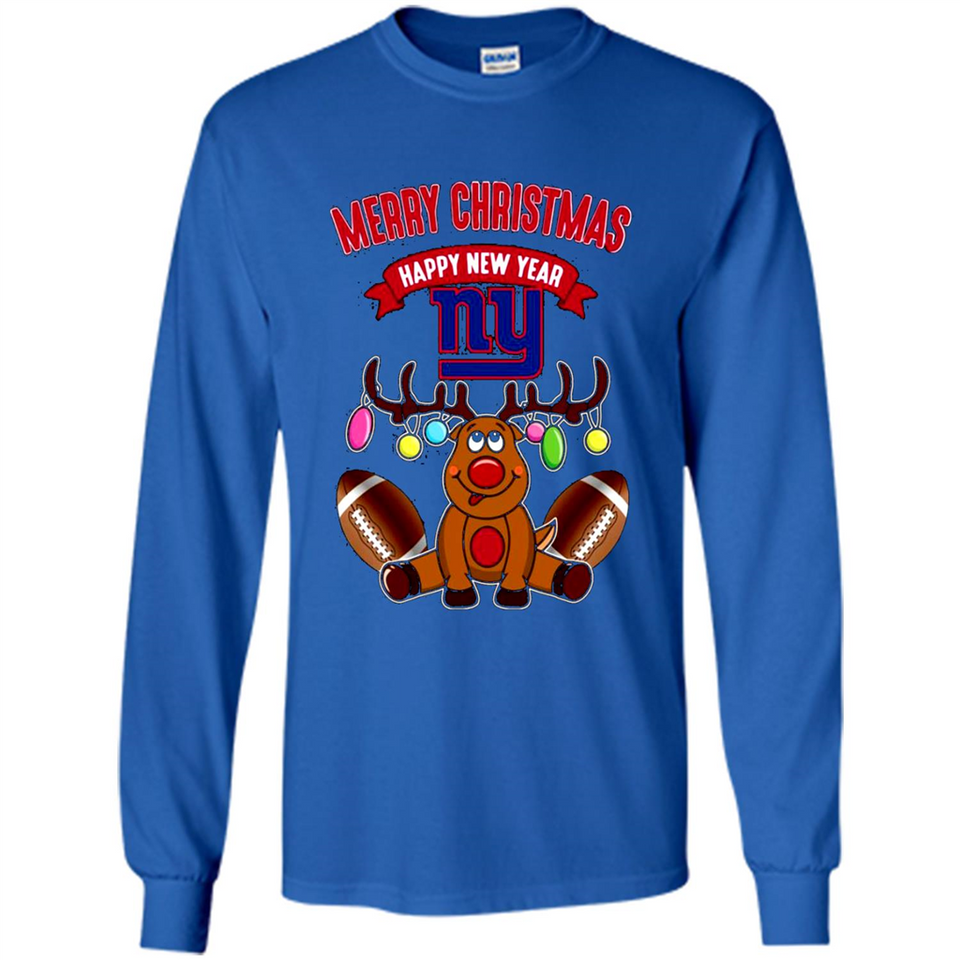 New York Giants NFL Reindeer Funny Merry Christmas And Happy New Year