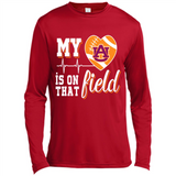 Auburn Tigers Football My Heart is on that Field - Canvas Long Sleeve T-Shirt