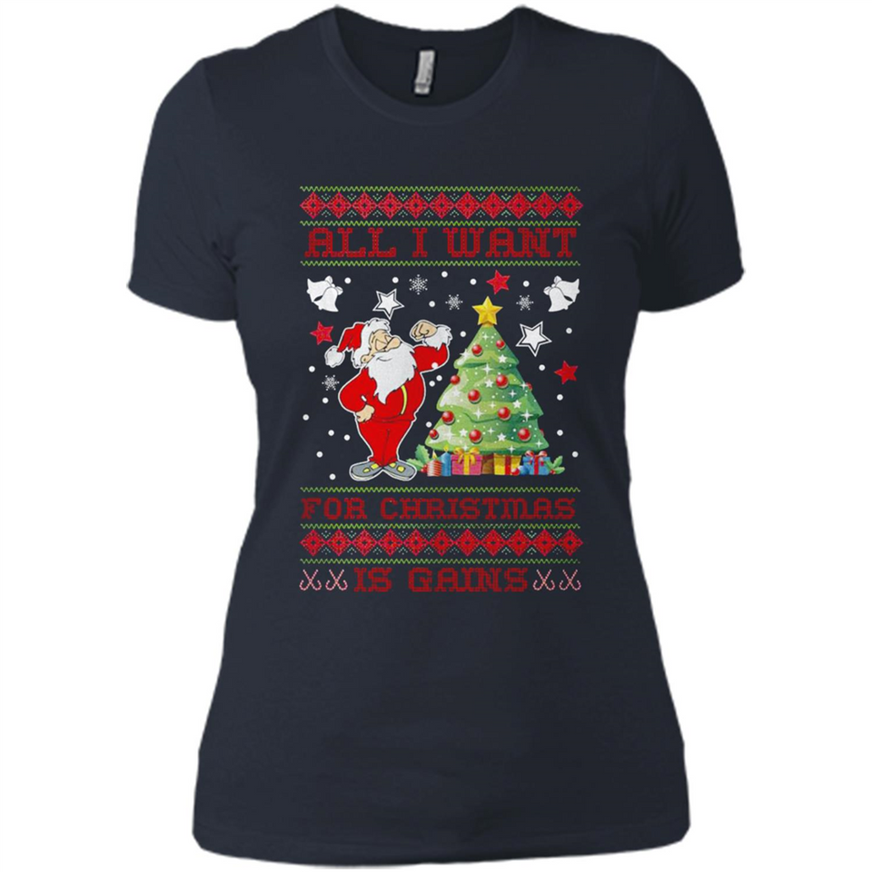 All I Want For Christmas Is Gains Christmas Tree Santa Claus