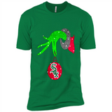 GRINCH HAND HOLDING CHICAGO WHITE SOX GLITTER CHRISTMAS PINGPONG