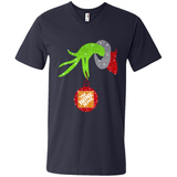 Grinch hand holding Logo HomeDepot Glitter Christmas - Men's V-Neck