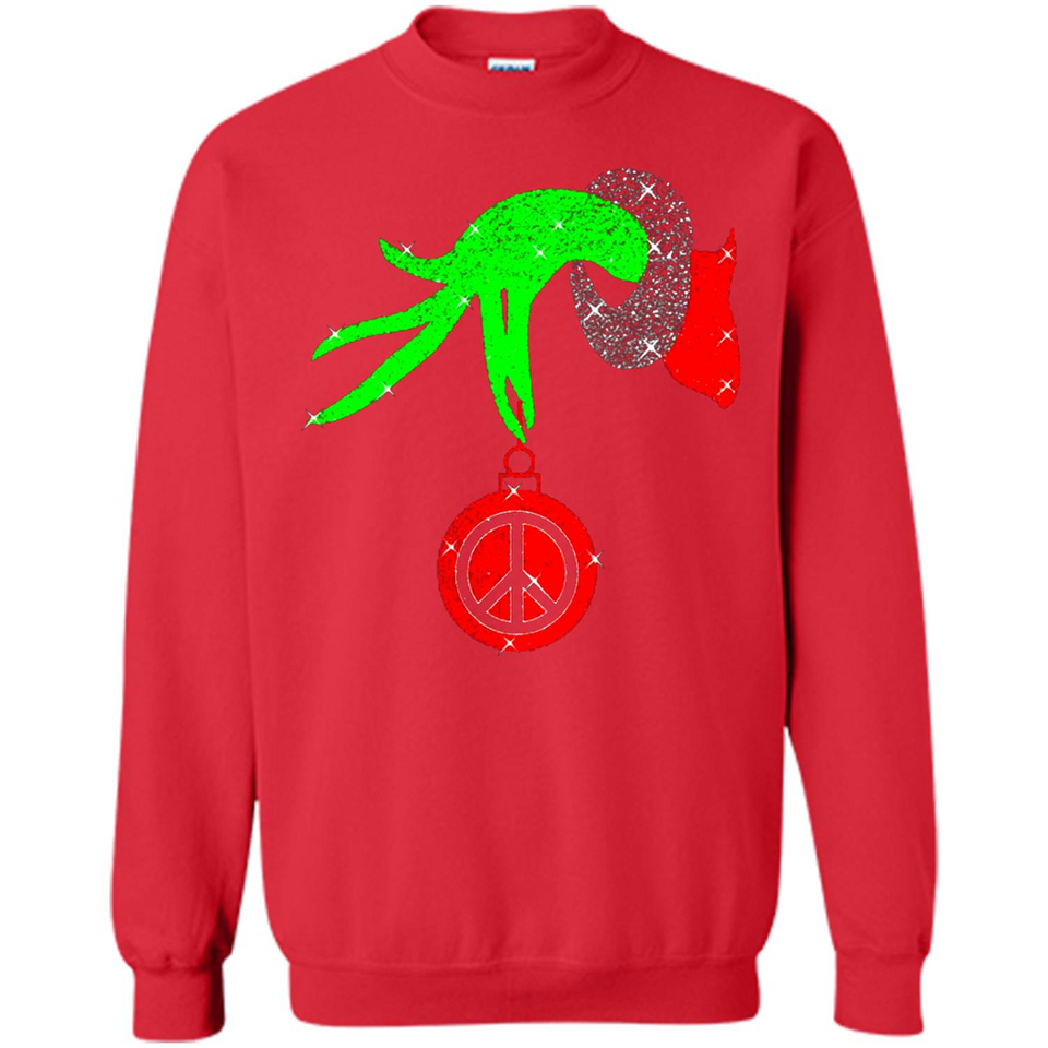 Christmas The Grinch Hand Holding Hippie Ornament - Sweatshirt
