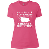 Flowerhorn Christmas T-shirt, Ugly Christmas Sweater - Ladies' Boyfriend T-Shirt