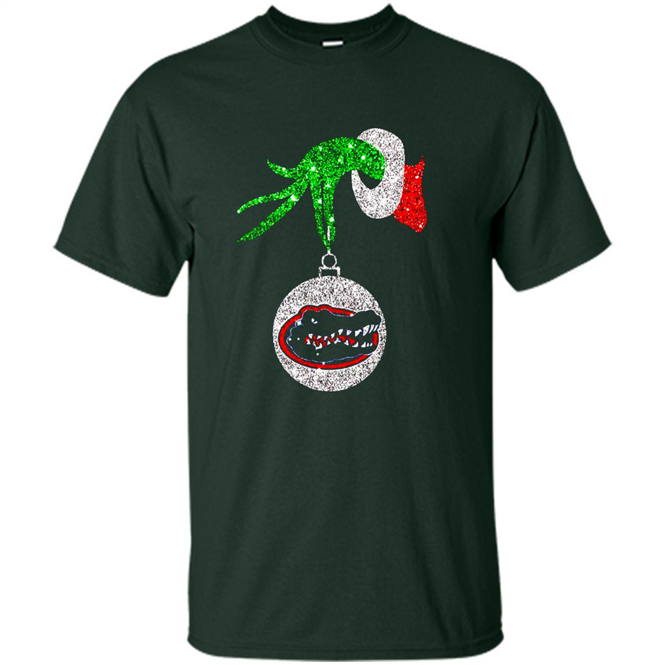 Funny Florida Gators Glitter Grinch Monogram Ornament Christmas Gift - Shirt