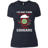 I Just Want To Drink Hot Chocolate & Watch Washington State Cougars Ugly Christmas Sweater PINGPONG