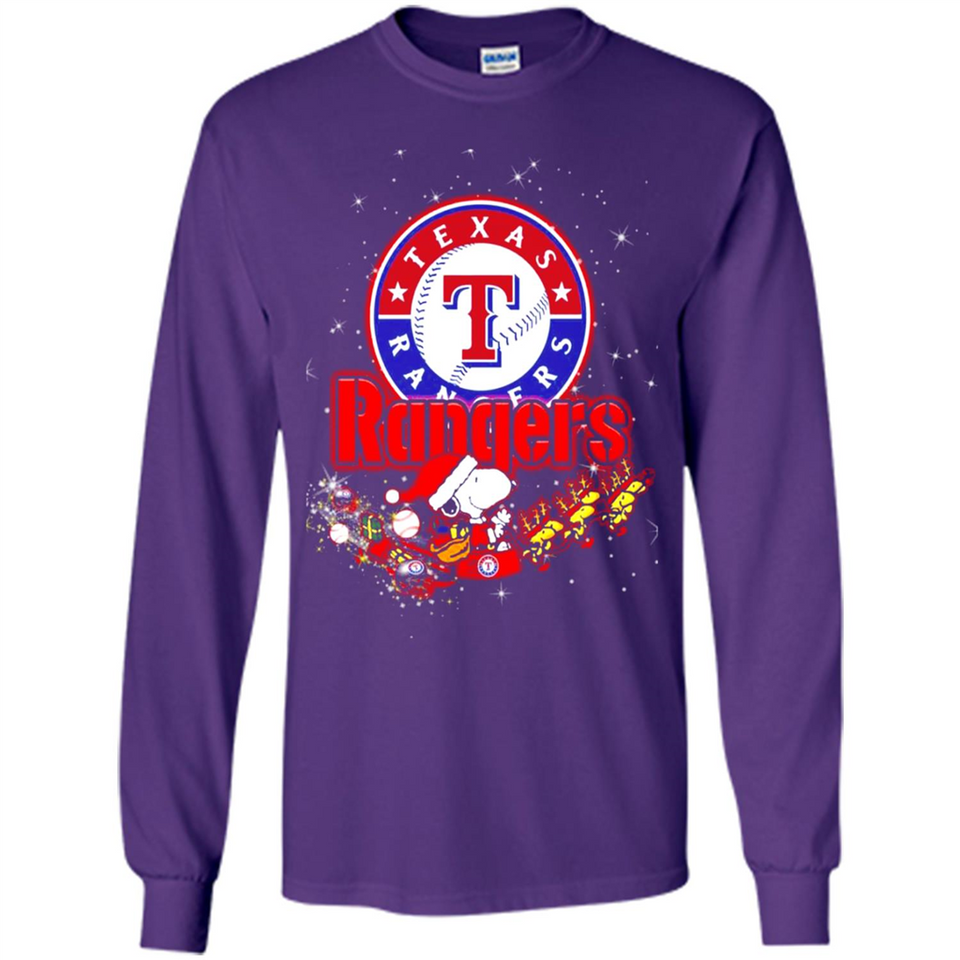 Snoopy Christmas Texas Rangers - Long Sleeve T-Shirt