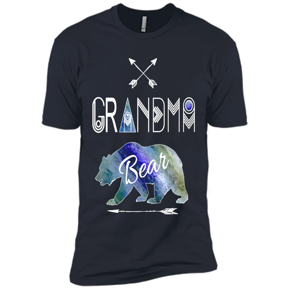 Grandma Bear Shirt Tribal Family Vacation & Camping Tee - Premium Short Sleeve T-Shirt