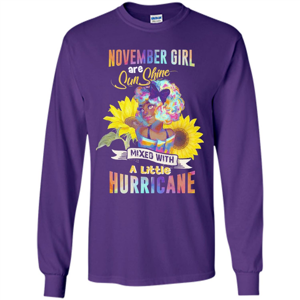 November Girls Sunflower - Long Sleeve T-Shirt