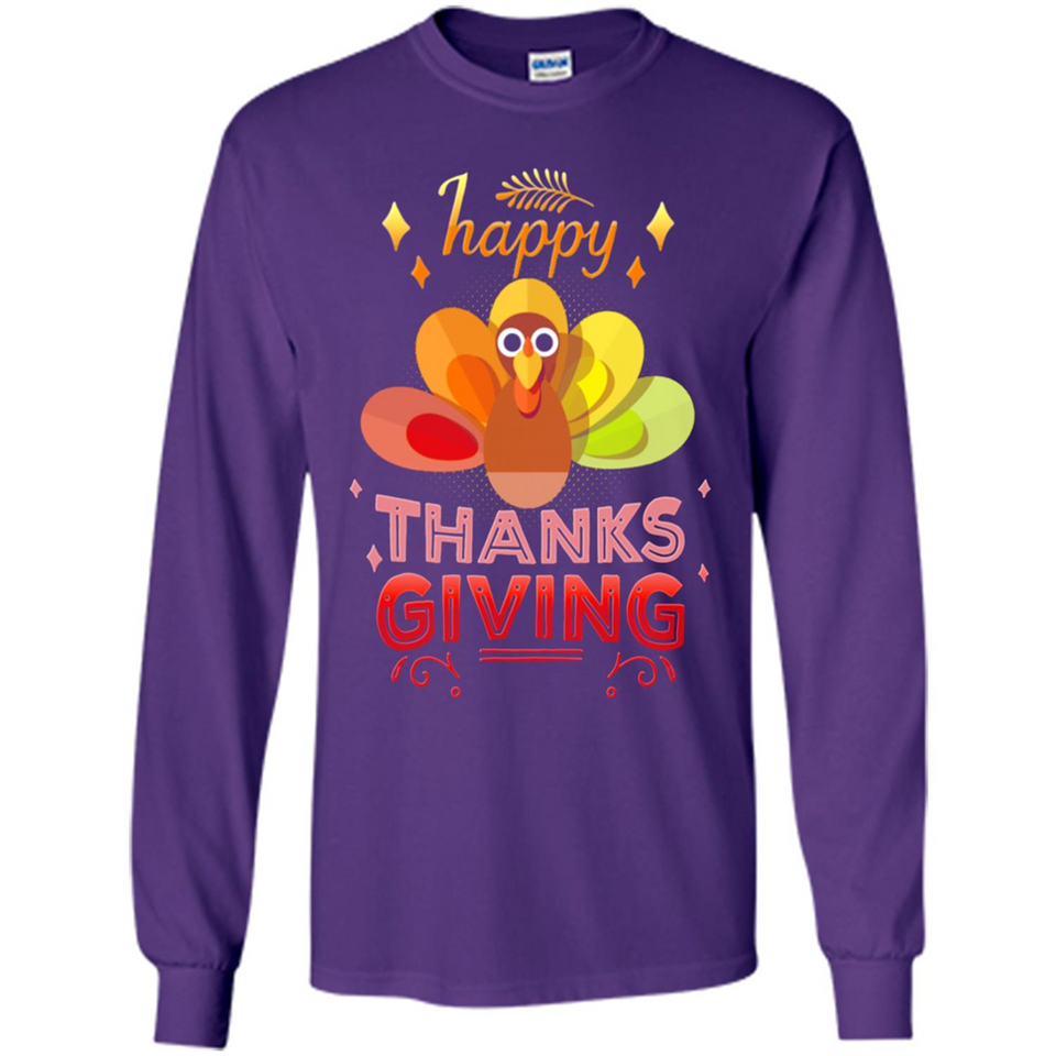 Happy Thanksgiving Turkey Day Colorful Cute