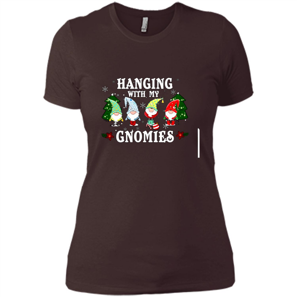 Christmas Garden Gnome Hanging With My Gnomies - Ladies' Boyfriend T-Shirt