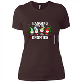 Christmas Garden Gnome Hanging With My Gnomies - Ladies' Boyfriend T-Shirt