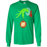 Grinch hand holding Logo HomeDepot Glitter Christmas - Long Sleeve T-Shirt