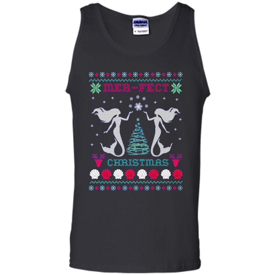 Mermaid Mer-Fect Ugly Christmas Sweater - Tank Top