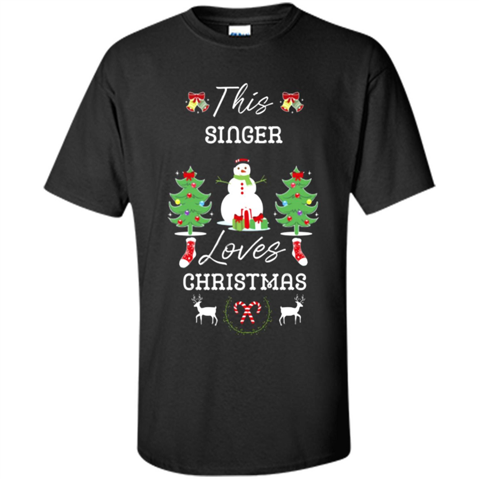 This Singer Loves Christmas Tree Shirt with Snowman