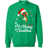 Mooey Christmas Cow Santa Christmas Lover Lights Sweatshirt - Sweatshirt