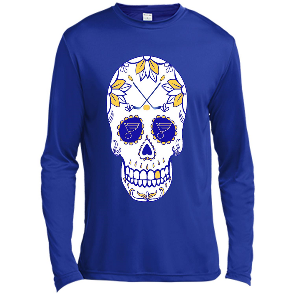 St. Louis Blues Hockey Sugar Skull Day of the Dead