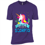 Unicorns are born in Scorpio Birthday Rainbow Gift Ladies Custom
