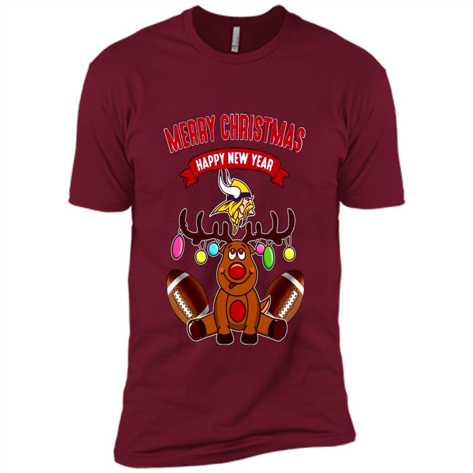 Minnesota Vikings NFL Reindeer Funny Merry Christmas And Happy New Year